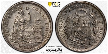 1912-FG 1/2 Din KM-206.2  Ag AU55