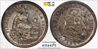 1911-FG 1/2 Din KM-206.2 MS63