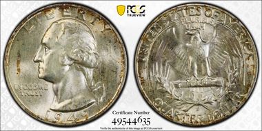 1949-D 25C OMM FS-601 MS67