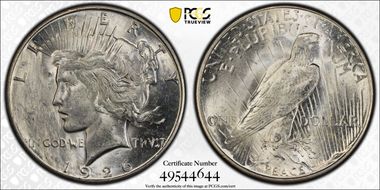 1926-S $1 VAM 3B Overpolished Die MS63