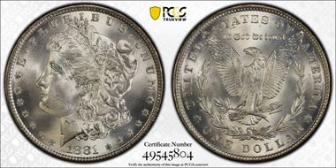 1881 $1 MS66+