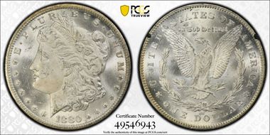 1880/79-CC $1 VAM 4, 80/79, Rev of 78 GSA Hoard MS64