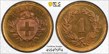 1934 B 1 Rap MS64RB