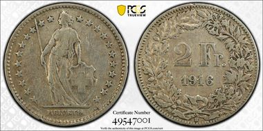 1916 B 2 Fr VF30
