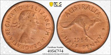 1964 Y. (p) 1/2D MS64RB