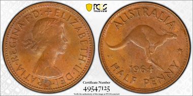 1964 Y. (p) 1/2D MS63BN