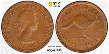 1963 Y. (p) 1/2D MS63BN