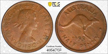 1955(p) 1/2D No Dot AU55BN