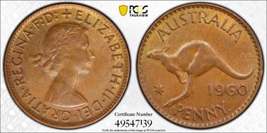 1960 Y. (p) 1D AU58BN