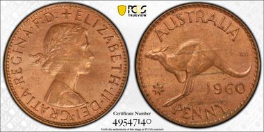 1960 Y. (p) 1D MS63RB