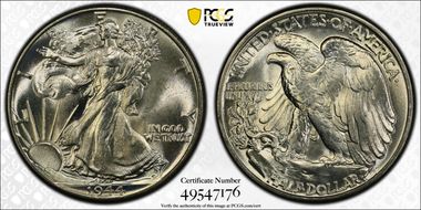 1944 50C MS66+