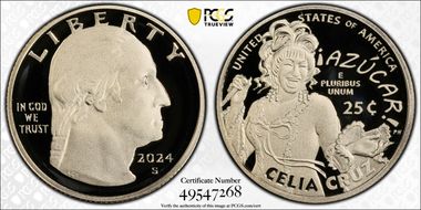 2024-S 25C Celia Cruz Silver First Strike PR70DCAM