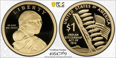 2024-S $1 Native American First Strike PR69DCAM