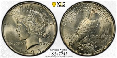 1934 $1 AU58