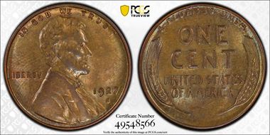 1927-S 1C AU58+ BN