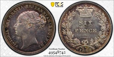 1880 6D S-3912 3rd Head MS62