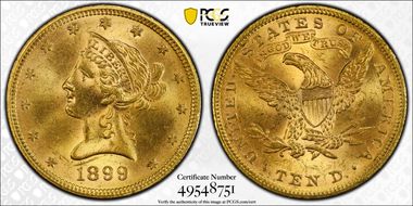 1899 $10 MS63