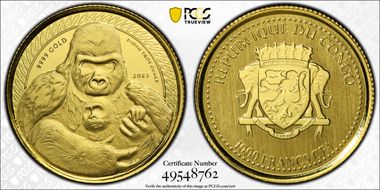 2023 1000 Fr Silverback Gorilla Au MS70