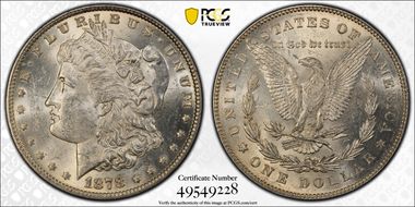 1878 7/8TF $1 Weak MS61