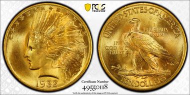1932 $10 MS66