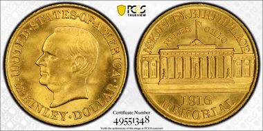 1916 G$1 McKinley MS67+ 
