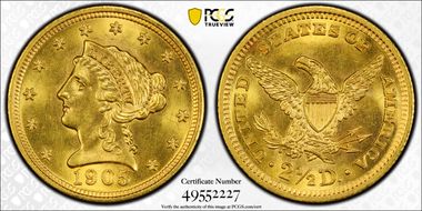 1905 $2.50 MS63
