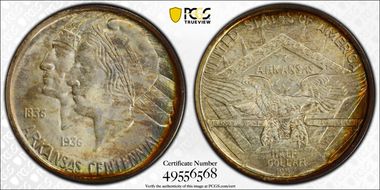 1937-S 50C Arkansas MS67