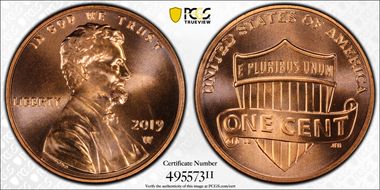 2019-W 1C Shield MS69RD