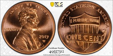 2019-W 1C Shield MS69RD