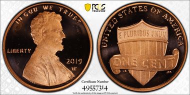 2019-W 1C Shield PR69DCAM