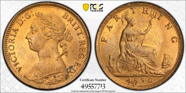 1890 1/4D S-3958 MS64RD