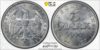 1922-J 3 Mk Constitution J-303 MS65