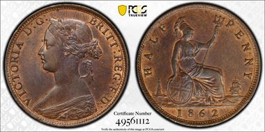 1862 1/2D S-3956 MS62BN