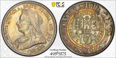 1893 Shil S-3940 Sm Let Obv MS62