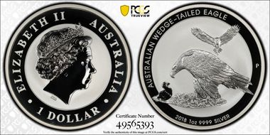2018-P $1 Wedge-Tailed Eagle MS70