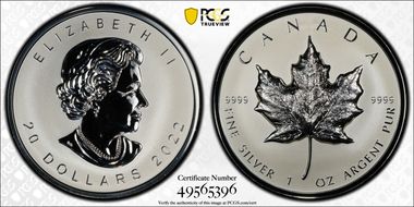2022 $20 Maple Leaf - Ultra High Relief Reverse Proof First Strike PR70
