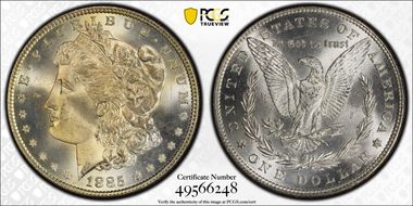 1885 $1 MS66+