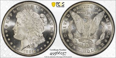 1884-CC $1 MS66+ 