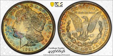 1921-D $1 MS66+