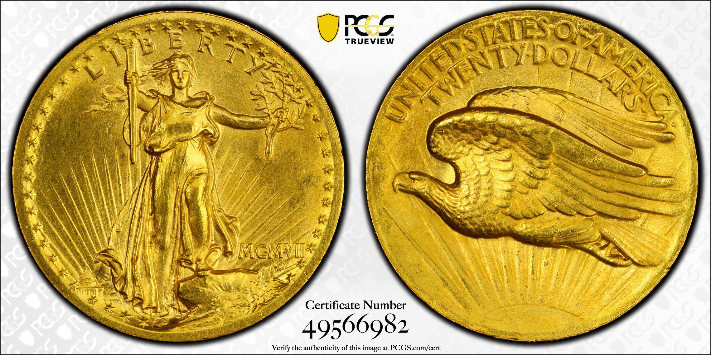 Pcgs certificate verification coin details for cert 49566982
