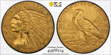 1909-O $5 MS61