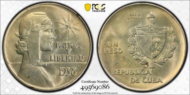 1938 Peso ABC KM-22 AU58