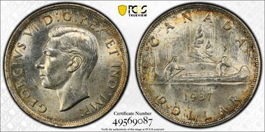 1937 S$1 Double HP MS61