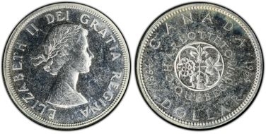 1964 S$1 Confederation No Dot Ag PL64