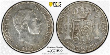 1885/3 50C KM-150 VF35