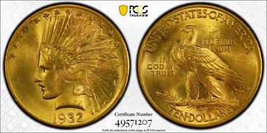 1932 $10 MS65