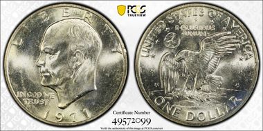 1971-S $1 Silver MS66