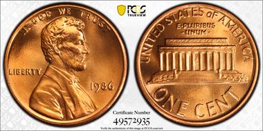 1986 1C MS68RD