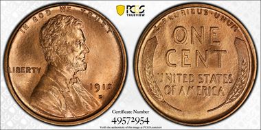 1915-D 1C MS67+ RD