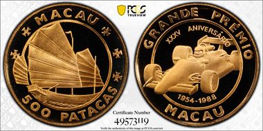 1988 500 Pat 35th Ann Grand Prix Gold PR70DCAM